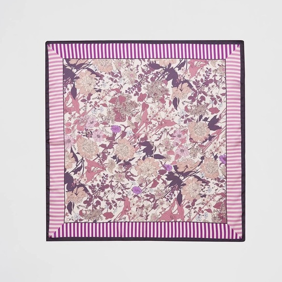 Fable England | Deco Bloom Large Square Scarf, NWT - Picture 1 of 10